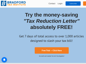 'bradfordtaxinstitute.com' screenshot