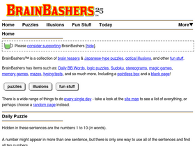 'brainbashers.com' screenshot