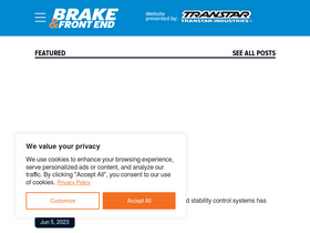 'brakeandfrontend.com' screenshot