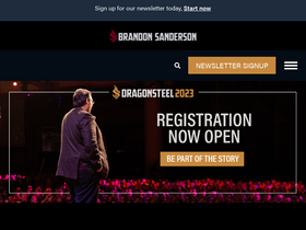 'brandonsanderson.com' screenshot