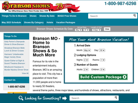 'bransonshows.com' screenshot