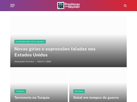'brasileiraspelomundo.com' screenshot