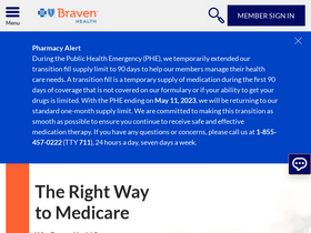 'bravenhealth.com' screenshot