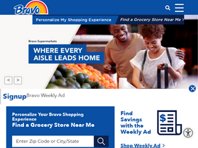 'bravosupermarkets.com' screenshot