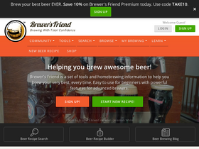 'brewersfriend.com' screenshot