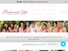 'bridesmaidgiftsboutique.com' screenshot