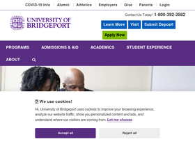 'bridgeport.edu' screenshot