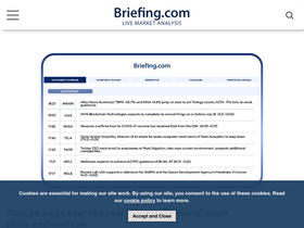 'briefing.com' screenshot