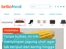 'briliofood.net' screenshot