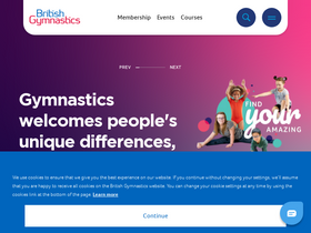 'british-gymnastics.org' screenshot
