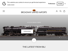 'broadway-limited.com' screenshot