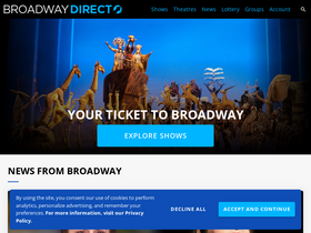 'broadwaydirect.com' screenshot