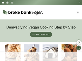 'brokebankvegan.com' screenshot