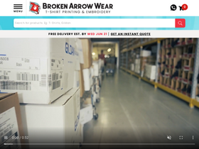 'brokenarrowwear.com' screenshot