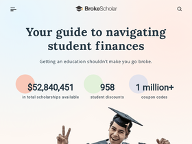 'brokescholar.com' screenshot