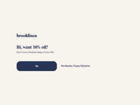 'brooklinen.com' screenshot