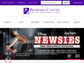 'browardcenter.org' screenshot
