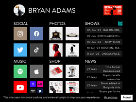'bryanadams.com' screenshot