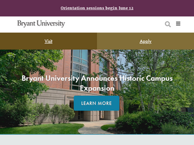 'bryant.edu' screenshot