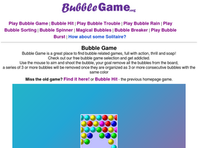 'bubblegame.org' screenshot
