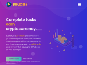 'bucksify.com' screenshot