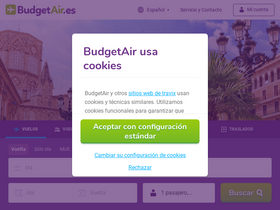 'budgetair.es' screenshot