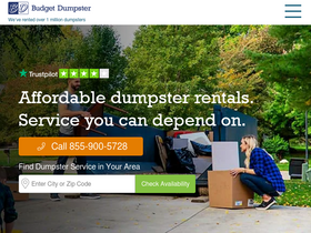 'budgetdumpster.com' screenshot