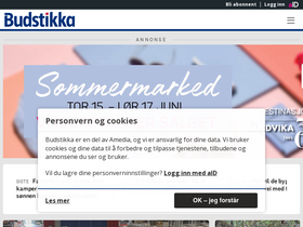 'budstikka.no' screenshot