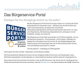 'buergerserviceportal.de' screenshot