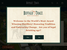 'buffalotracedistillery.com' screenshot