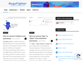 'bugsfighter.com' screenshot