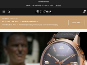 'bulova.com' screenshot