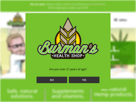 'burmanshealthshop.com' screenshot