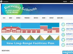 'burnabyschools.ca' screenshot