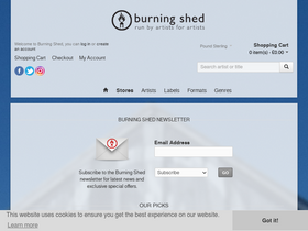 'burningshed.com' screenshot
