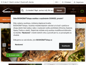 'bushcraftshop.cz' screenshot