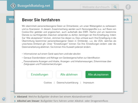 'bussgeldkatalog.net' screenshot