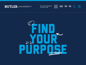 'butler.edu' screenshot