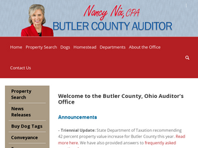 'butlercountyauditor.org' screenshot