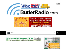 'butlerradio.com' screenshot
