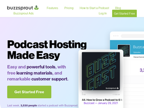 'buzzsprout.com' screenshot