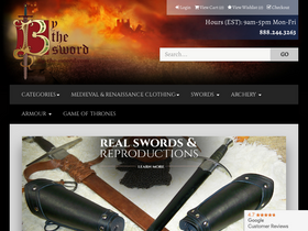 'by-the-sword.com' screenshot