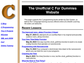 'c-for-dummies.com' screenshot