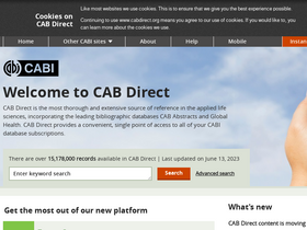 'cabdirect.org' screenshot