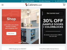 'cabinets.com' screenshot