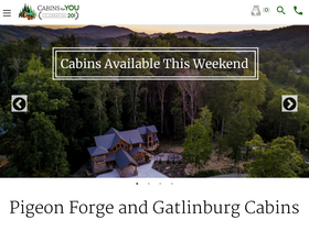 'cabinsforyou.com' screenshot