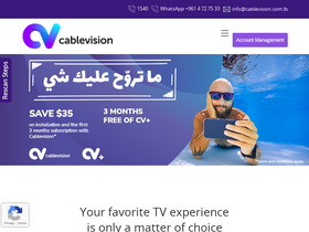 'cablevision.com.lb' screenshot