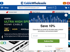 'cablewholesale.com' screenshot
