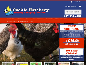 'cacklehatchery.com' screenshot