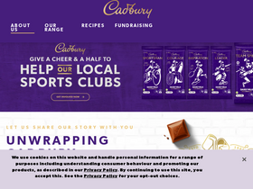 'cadbury.com.au' screenshot